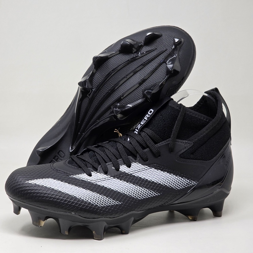 Adidas Adizero Impact Size 10.5 Mens Football Cleats Black White IE9661 New
